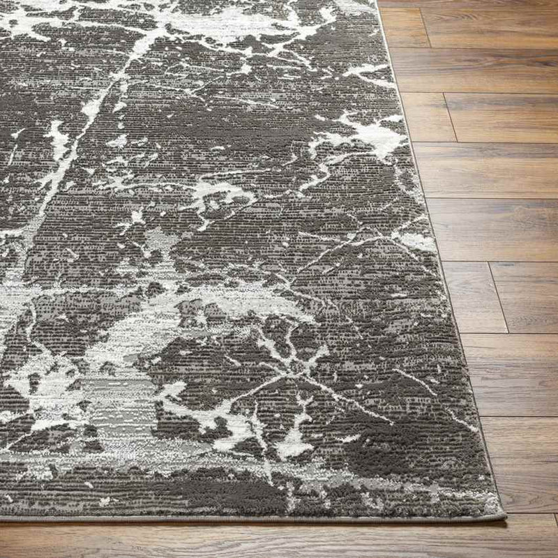 Christon Modern Charcoal Gray Washable Area Rug