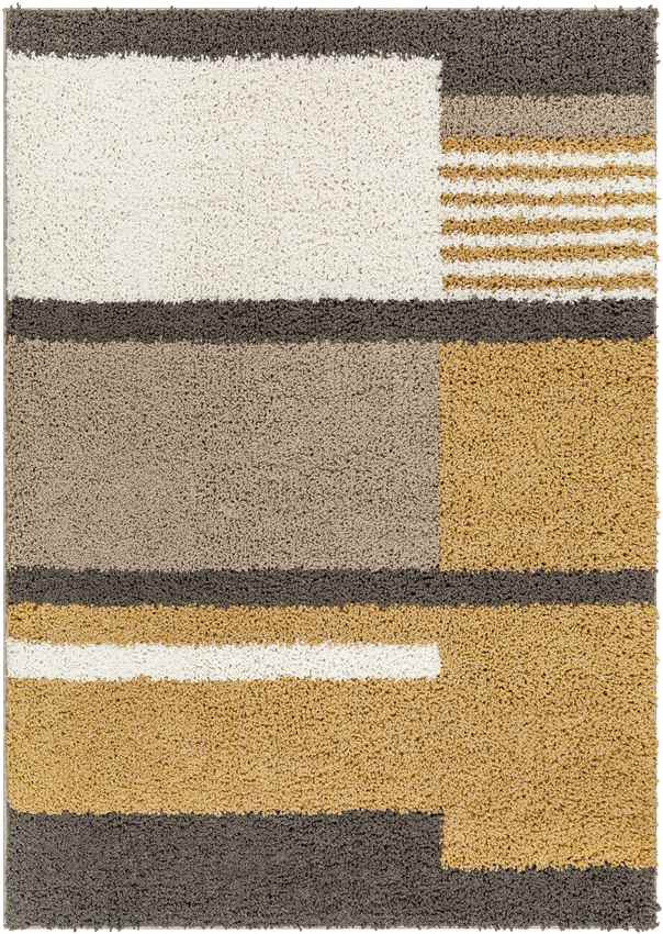 Tyrus Global Apricot/Dark Brown Area Rug