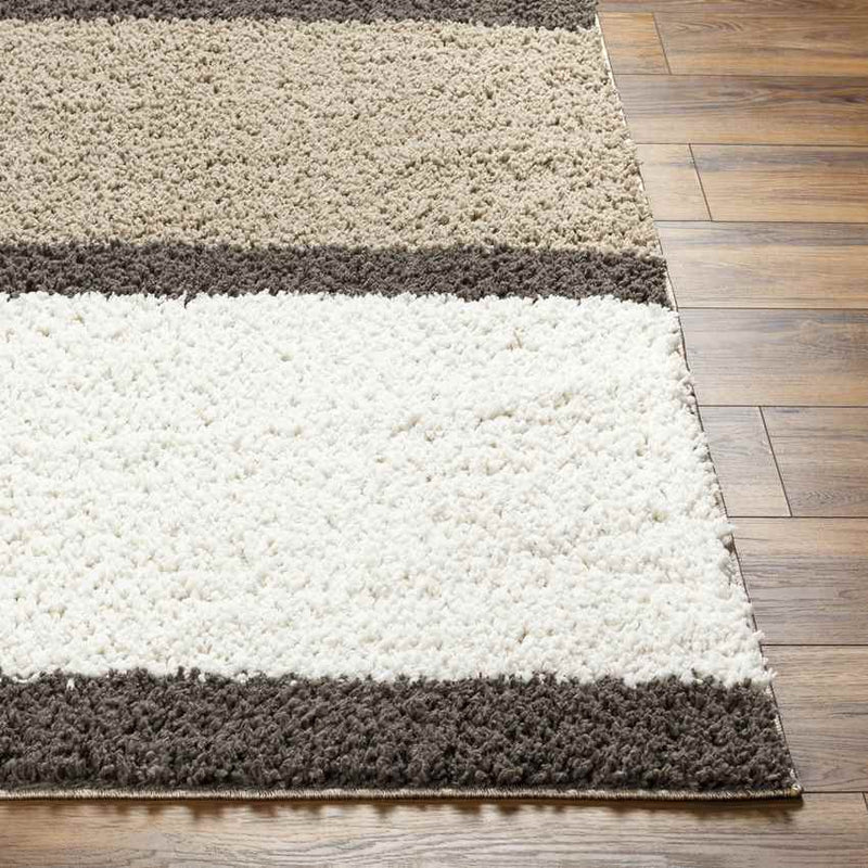 Tyrus Global Apricot/Dark Brown Area Rug