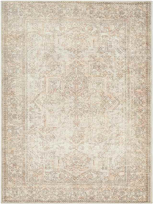 Kenja Traditional Dark Brown/Ivory Area Rug