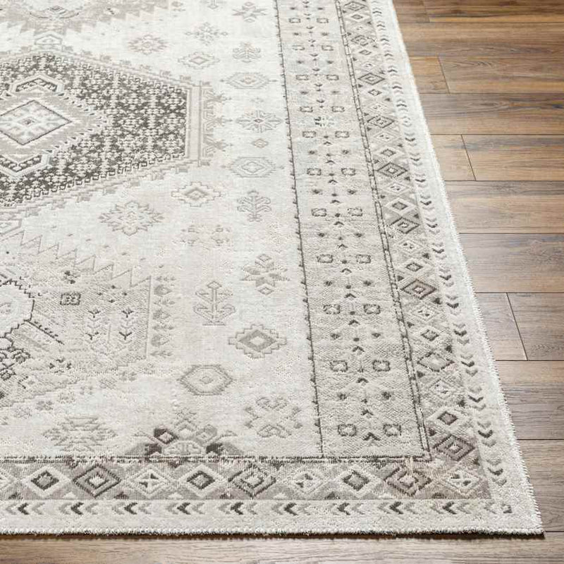 Kenja Traditional Dark Brown/Ivory Area Rug