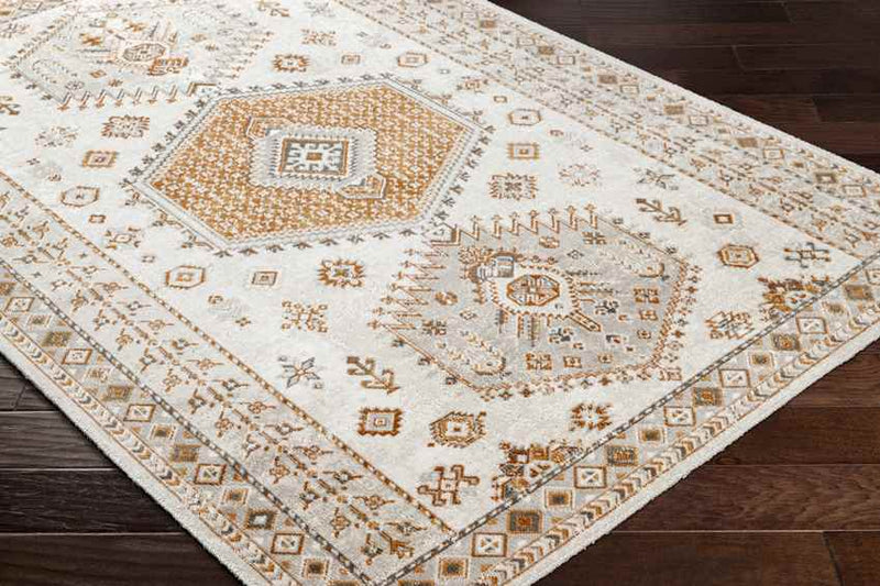 Kenja Traditional Burnt Orange/Ivory Area Rug