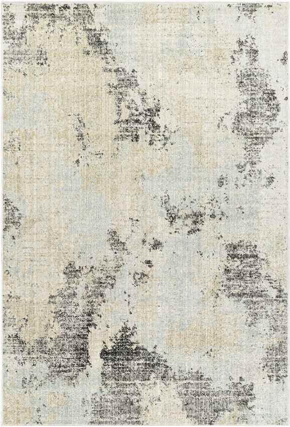 Kashif Modern Black/Pale Blue Area Rug