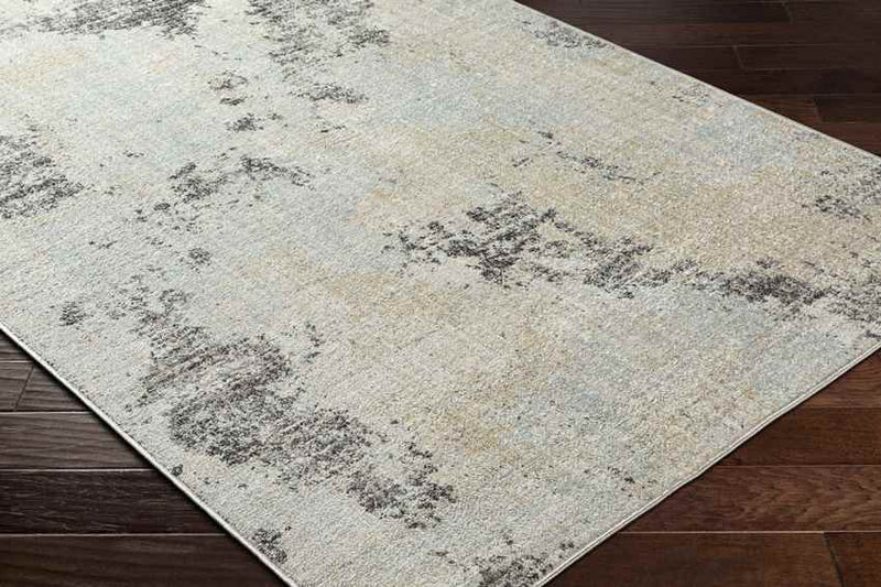 Kashif Modern Black/Pale Blue Area Rug