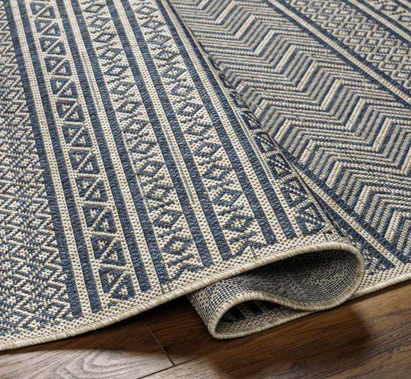 Antibes Global Navy Blue/Beige Area Rug