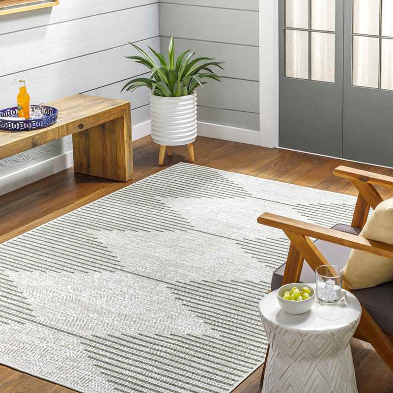 Okswerd Global Moss/Gray Area Rug