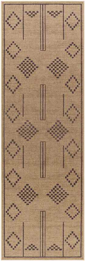 Courtnee Cottage Pecan/Dark Gray Washable Area Rug