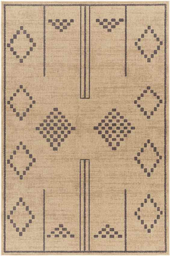 Courtnee Cottage Pecan/Dark Gray Washable Area Rug