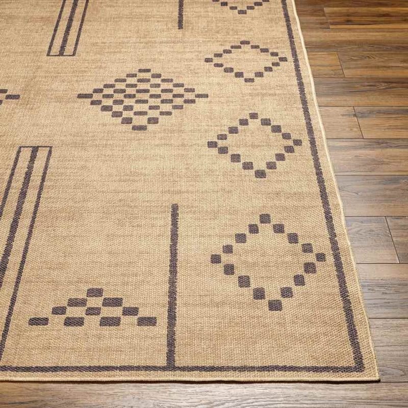 Courtnee Cottage Pecan/Dark Gray Washable Area Rug