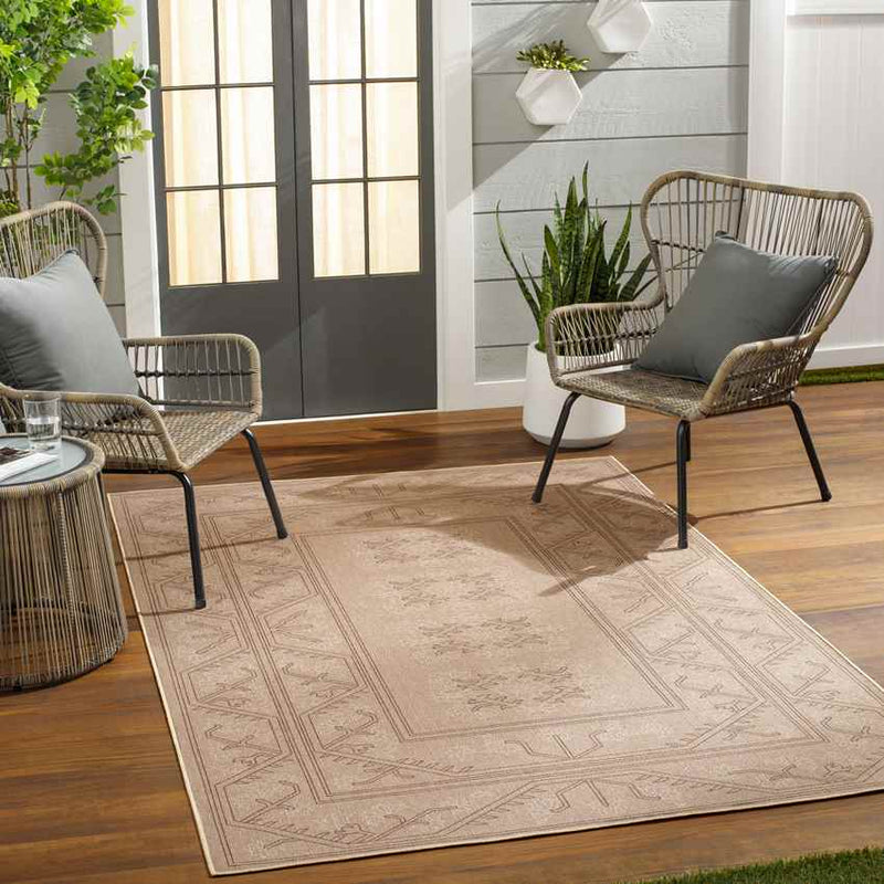 Tenequa Cottage Pecan/Brown Washable Area Rug