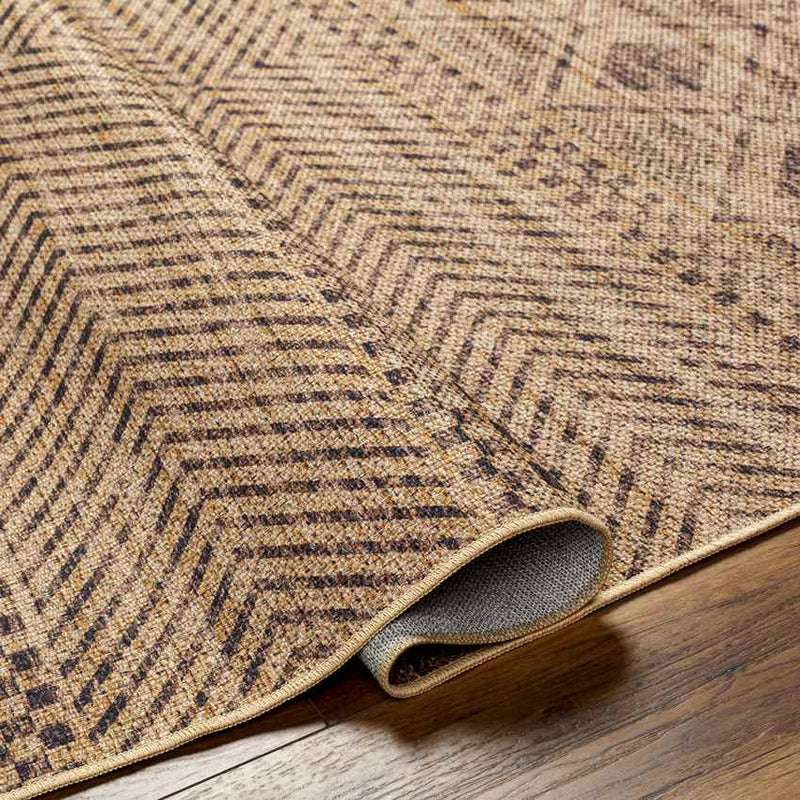 Vivek Global Pecan/Hickory Washable Area Rug