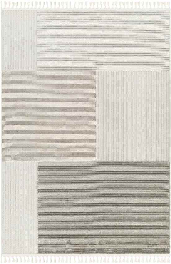 Abena Modern Ivory/Dark Brown Area Rug