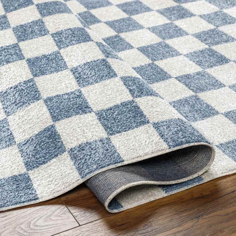 Shaquina Modern Pale Blue Washable Area Rug