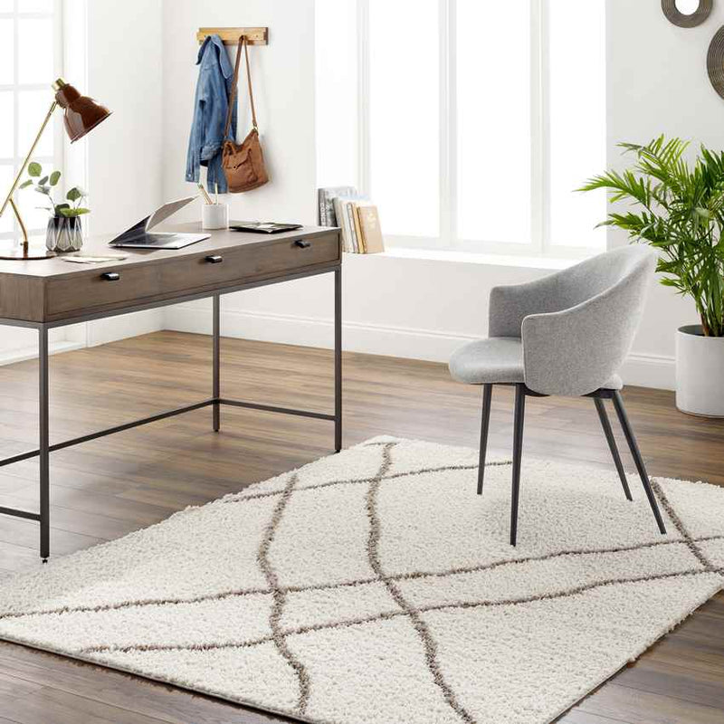 Georgette Global Beige/Dark Brown Area Rug