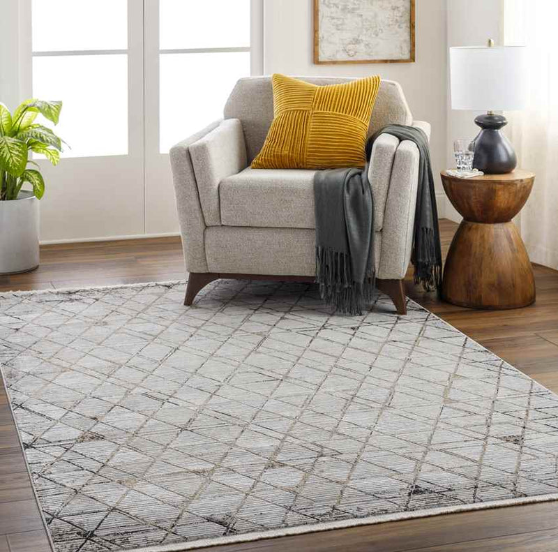 Glynis Modern Brown/Light Gray Area Rug