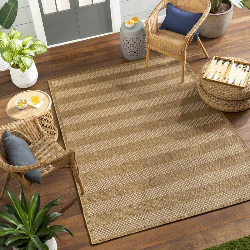 Victorio Modern Brown/White Area Rug