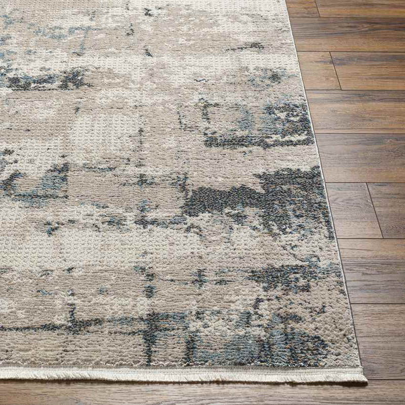 Demetrios Modern Dark Teal/Beige Area Rug