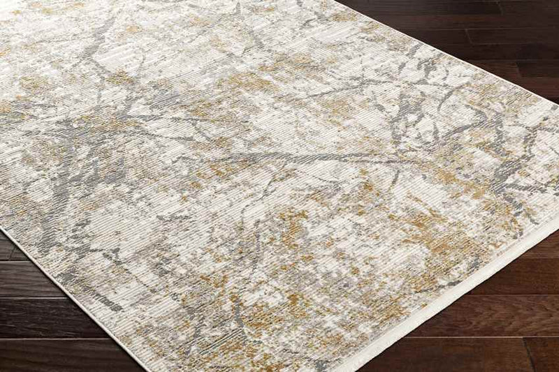 Eulogio Modern Off-White/Saffron Area Rug