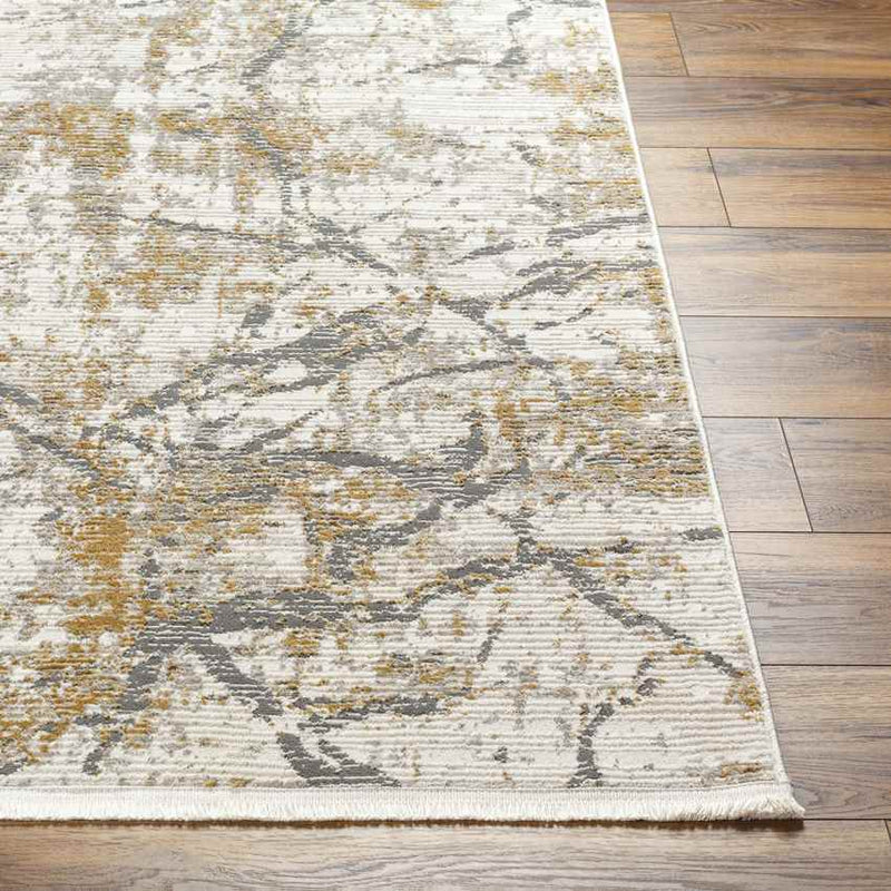 Eulogio Modern Off-White/Saffron Area Rug