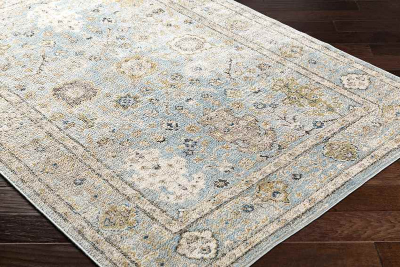 Corine Traditional Ice Blue Area Rug