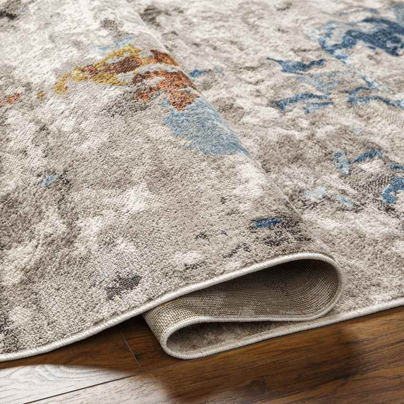 Davey Modern Off-White/Cobalt Area Rug