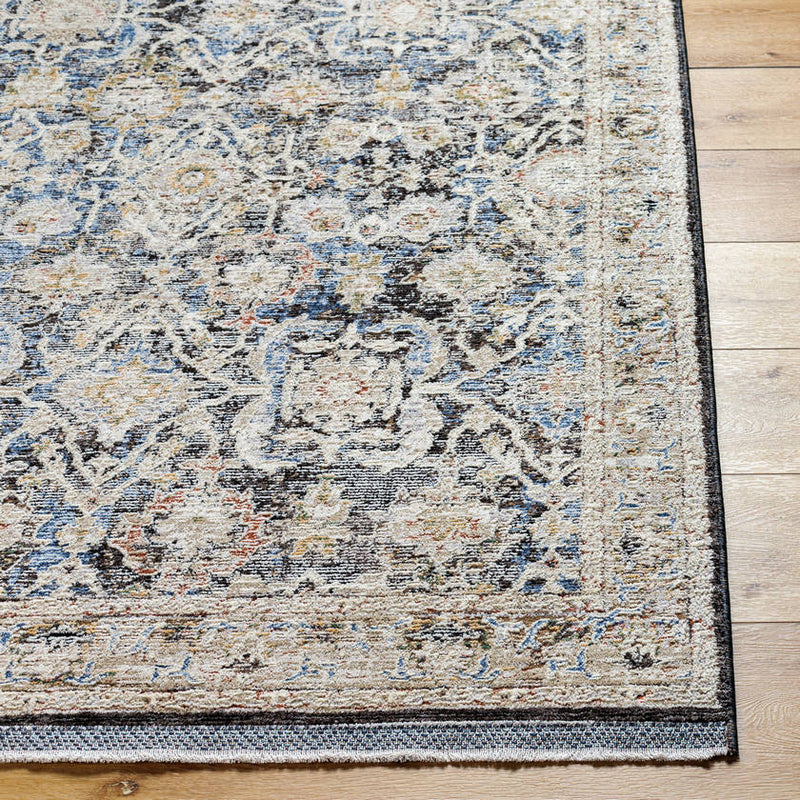 Tavian Traditional Beige/Denim Area Rug