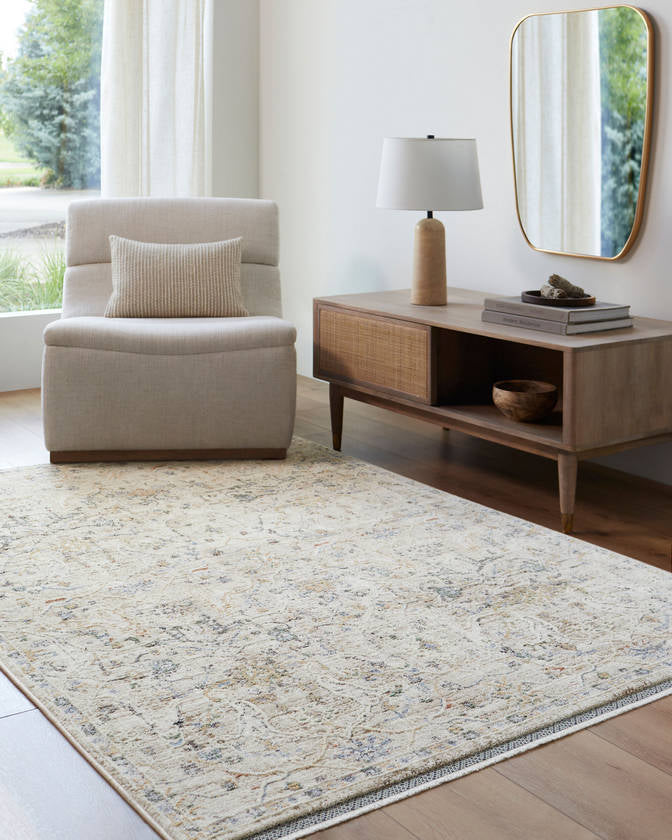 Nichola Traditional Camel/Cream Area Rug