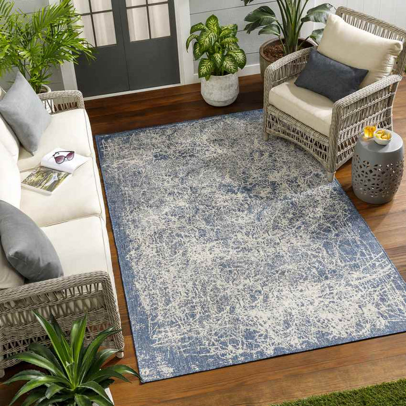 Ileana Modern Navy/Ivory Area Rug