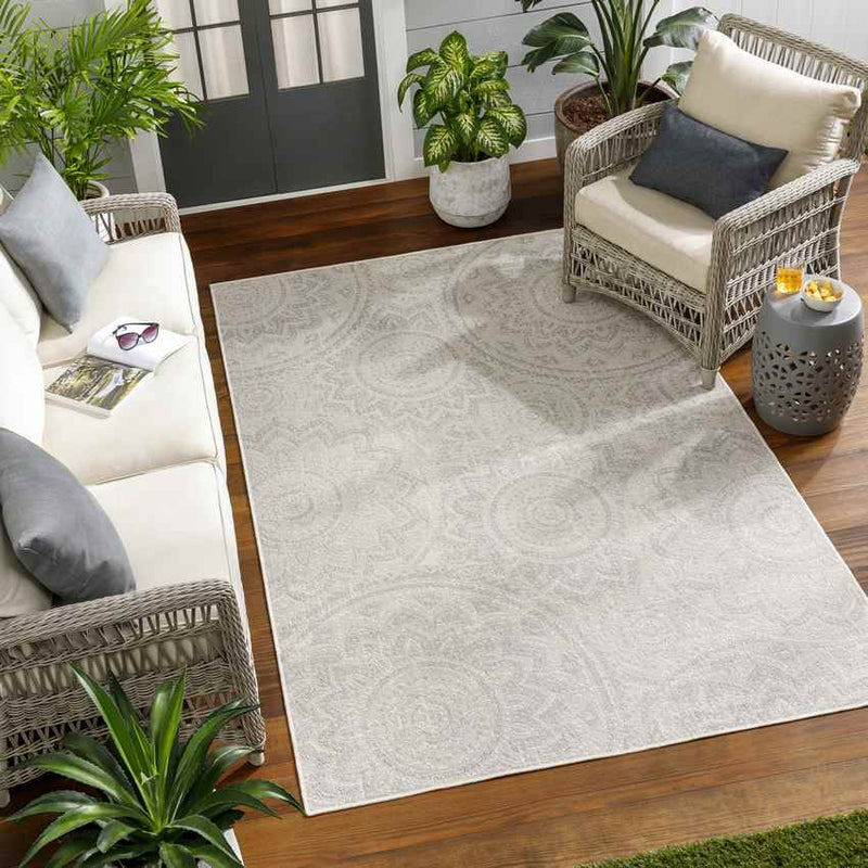 Tiffine Cottage Light Gray/Cream Area Rug