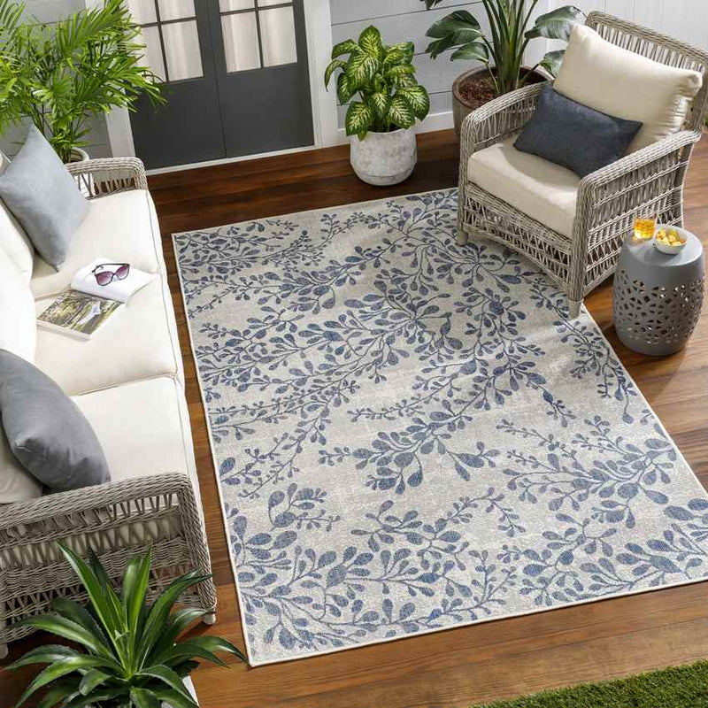 Chamika Cottage Navy/Beige Area Rug