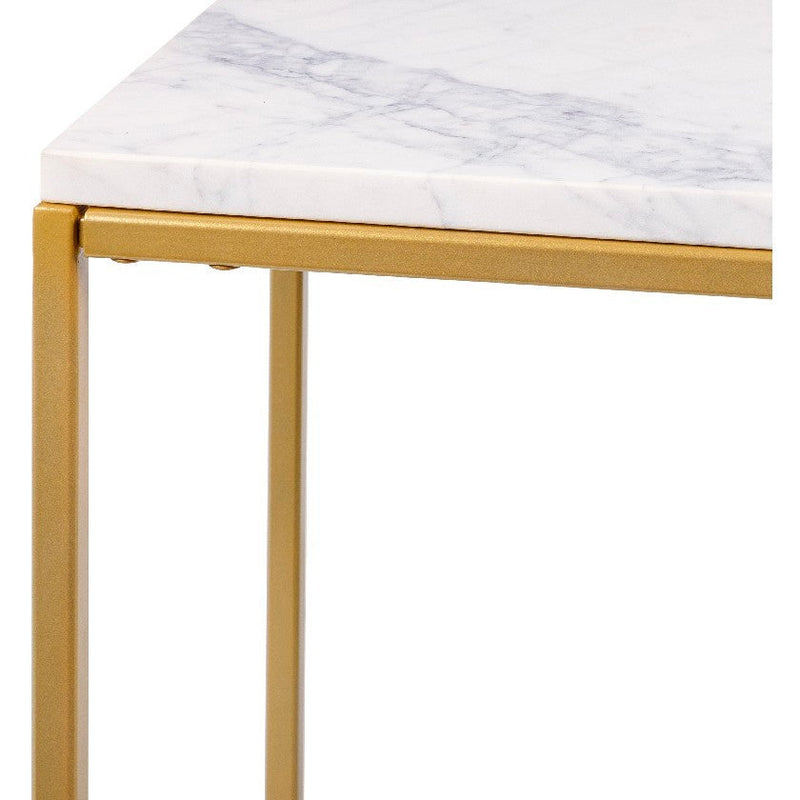 Teuva White/Gold Furniture Piece