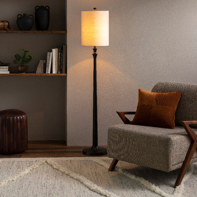 Cainan Traditional Black Floor Lamp