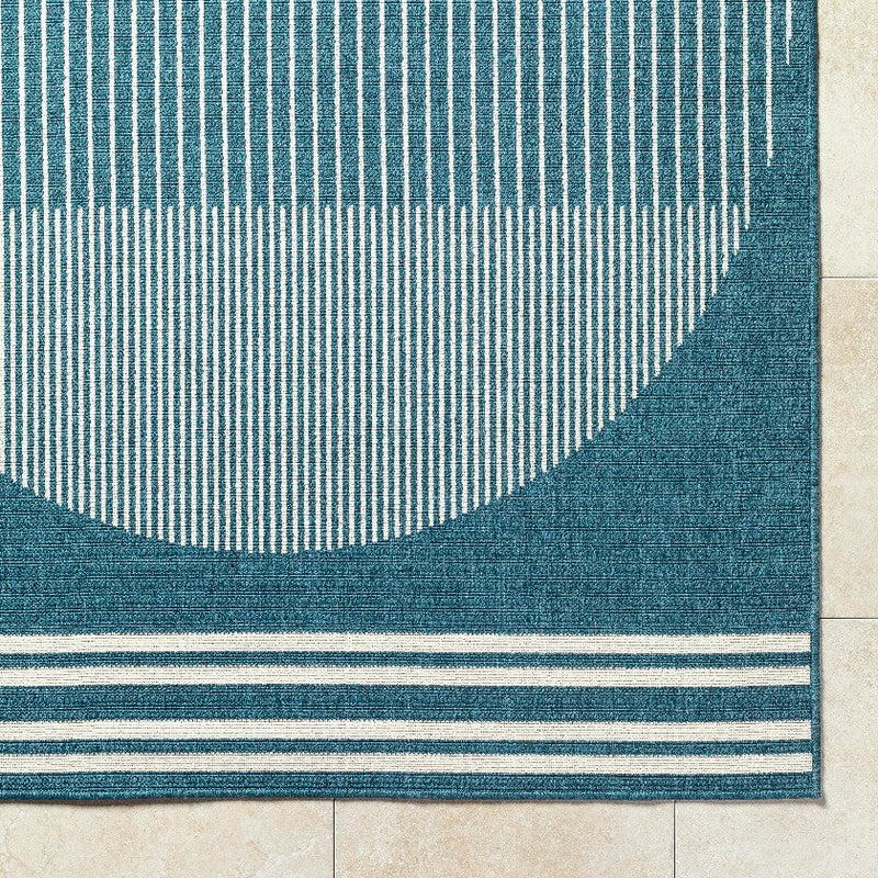 Heathr Modern Marine Blue Area Rug