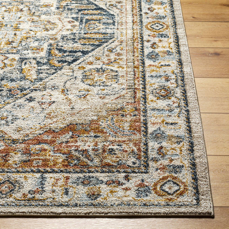 Alva Traditional Dark Blue Area Rug