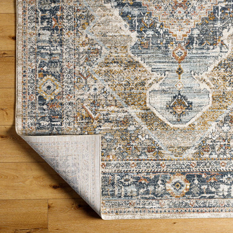 Mandee Traditional Navy/Pale Blue Area Rug