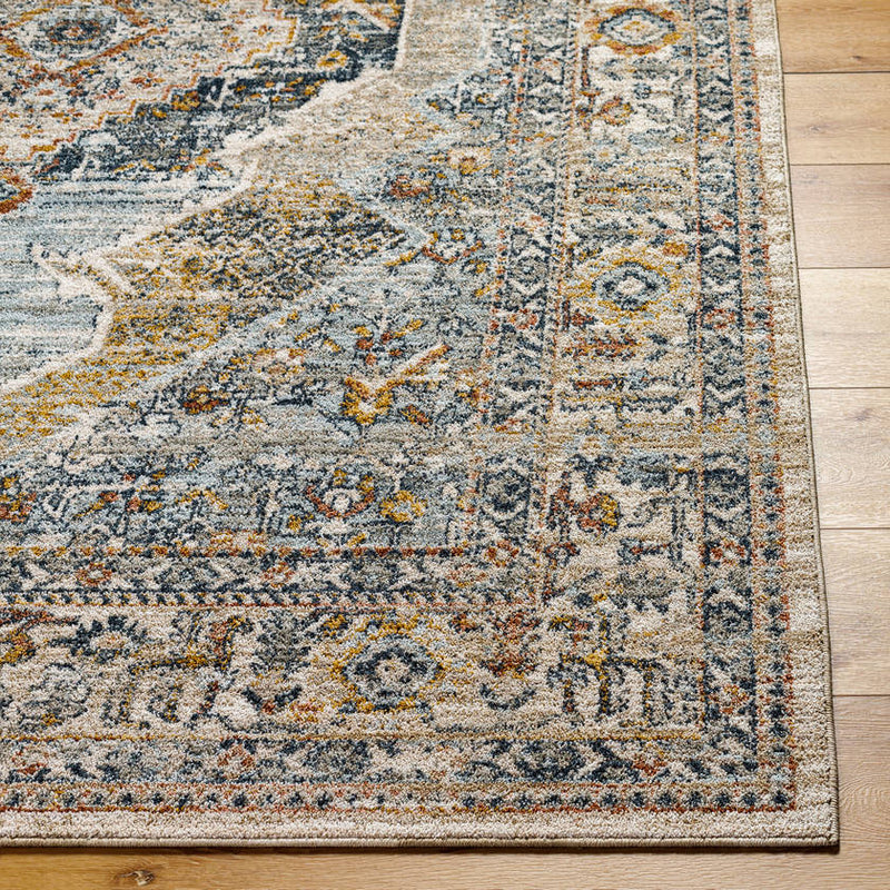 Taggart Traditional Navy/Light Brown Area Rug