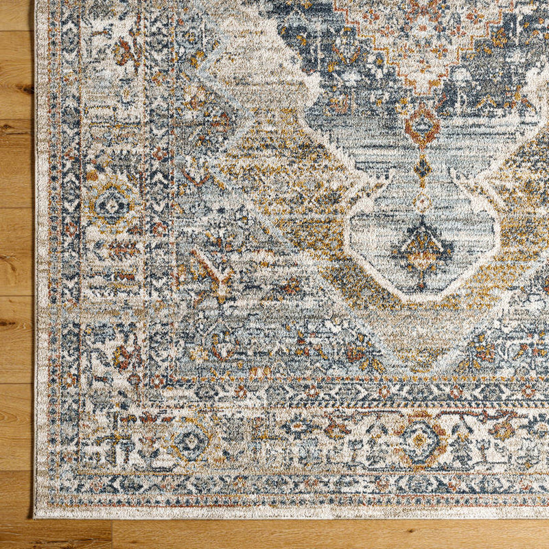 Taggart Traditional Navy/Light Brown Area Rug