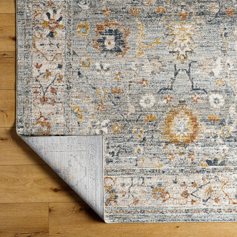 Tanina Traditional Light Gray/Pale Blue Area Rug