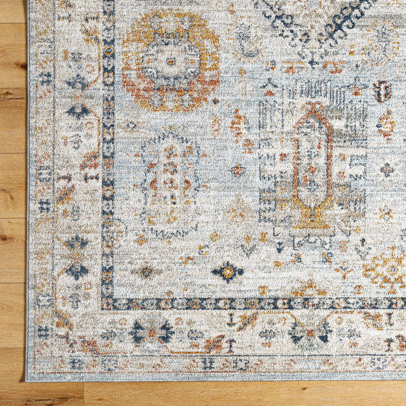 Raphel Traditional Pale Blue Area Rug