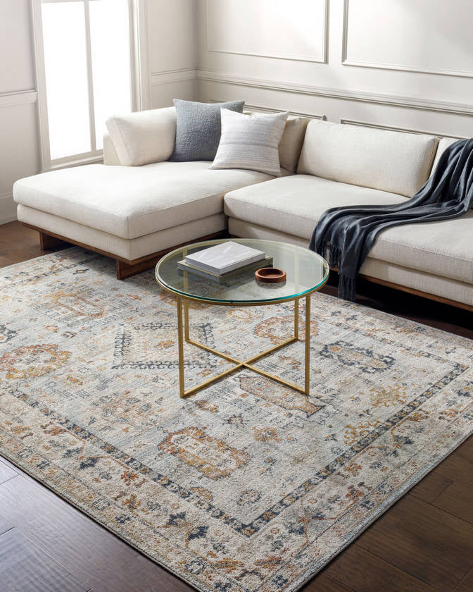 Raphel Traditional Pale Blue Area Rug