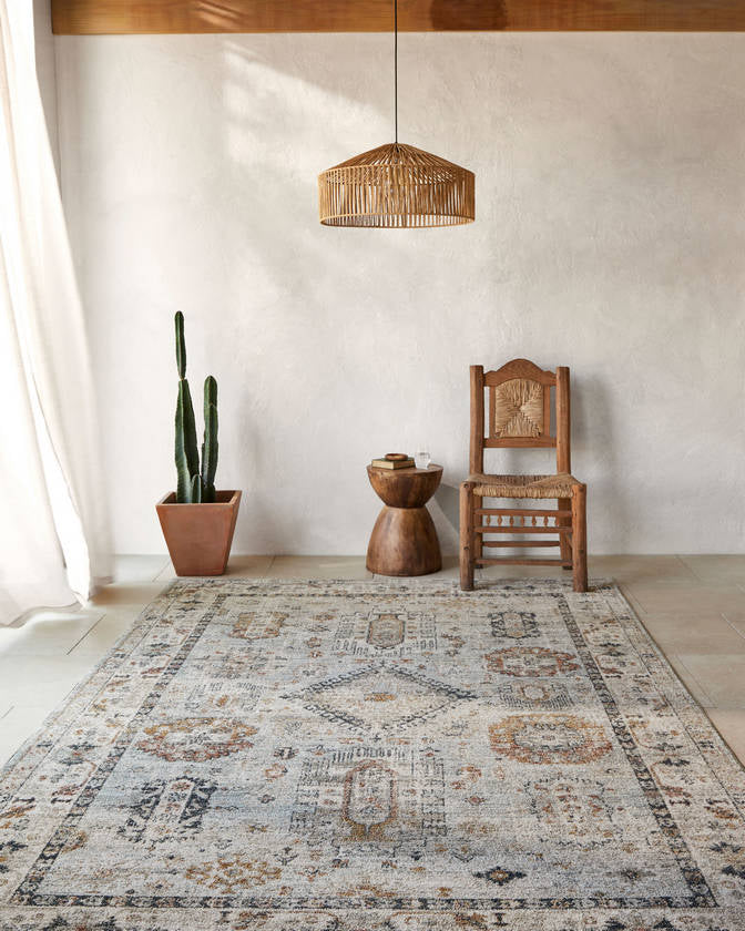 Raphel Traditional Pale Blue Area Rug