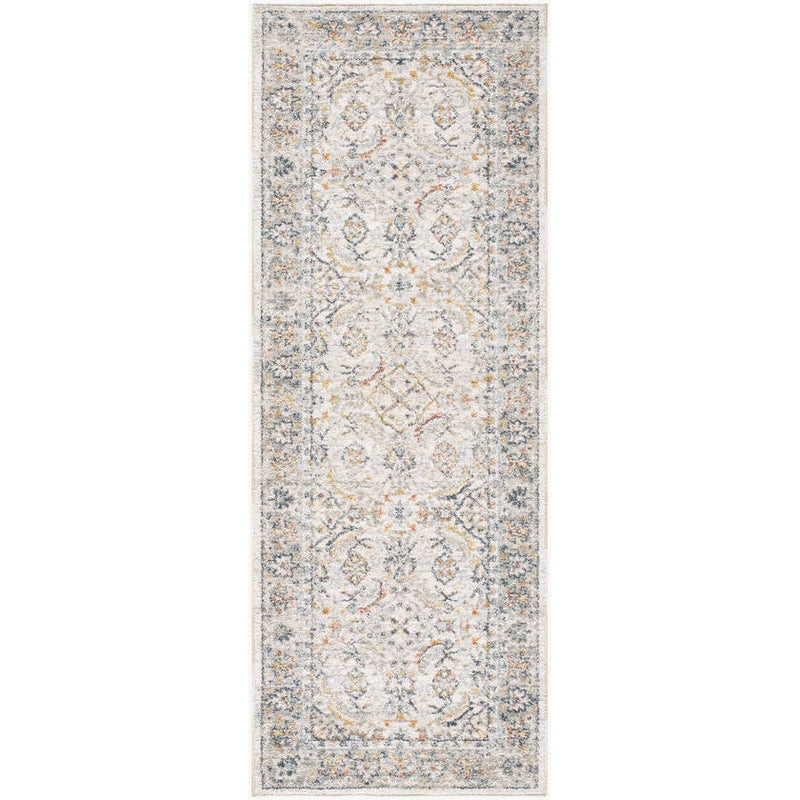 Stepfon Traditional Off-White/Amber Area Rug