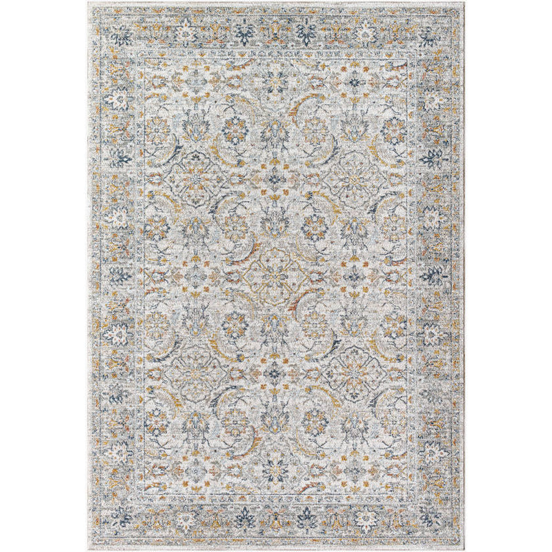 Stepfon Traditional Off-White/Amber Area Rug