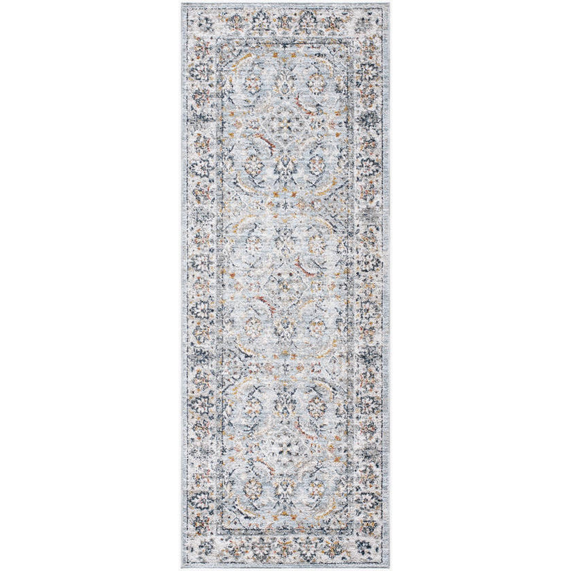 Stepfon Traditional Ice Blue Area Rug