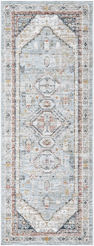 Tiwanna Traditional Pale Blue Area Rug