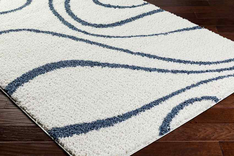 Quintel Modern Dark Blue/Ivory Area Rug