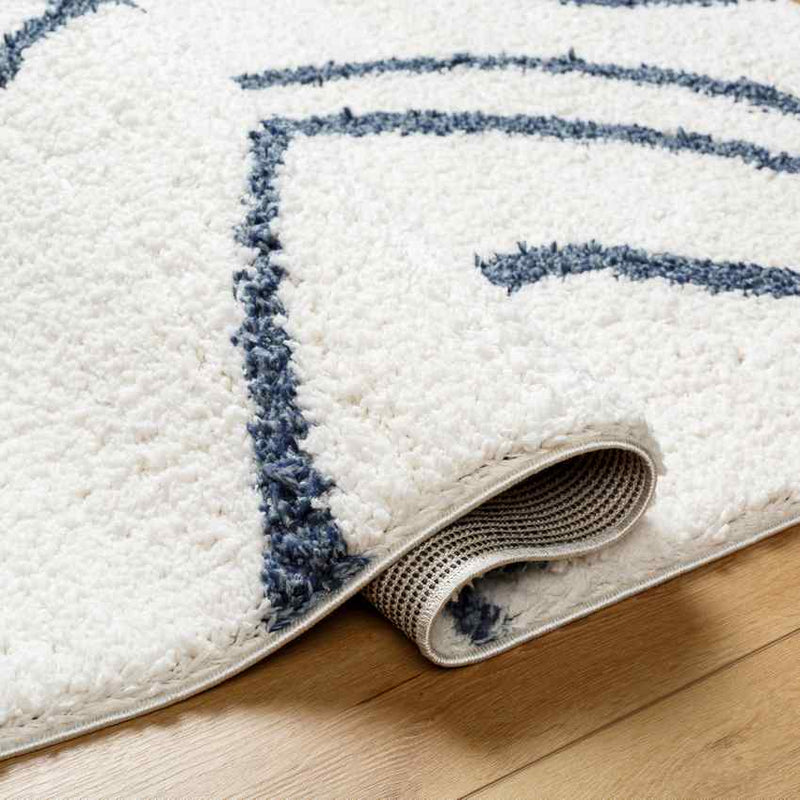 Quintel Modern Dark Blue/Ivory Area Rug