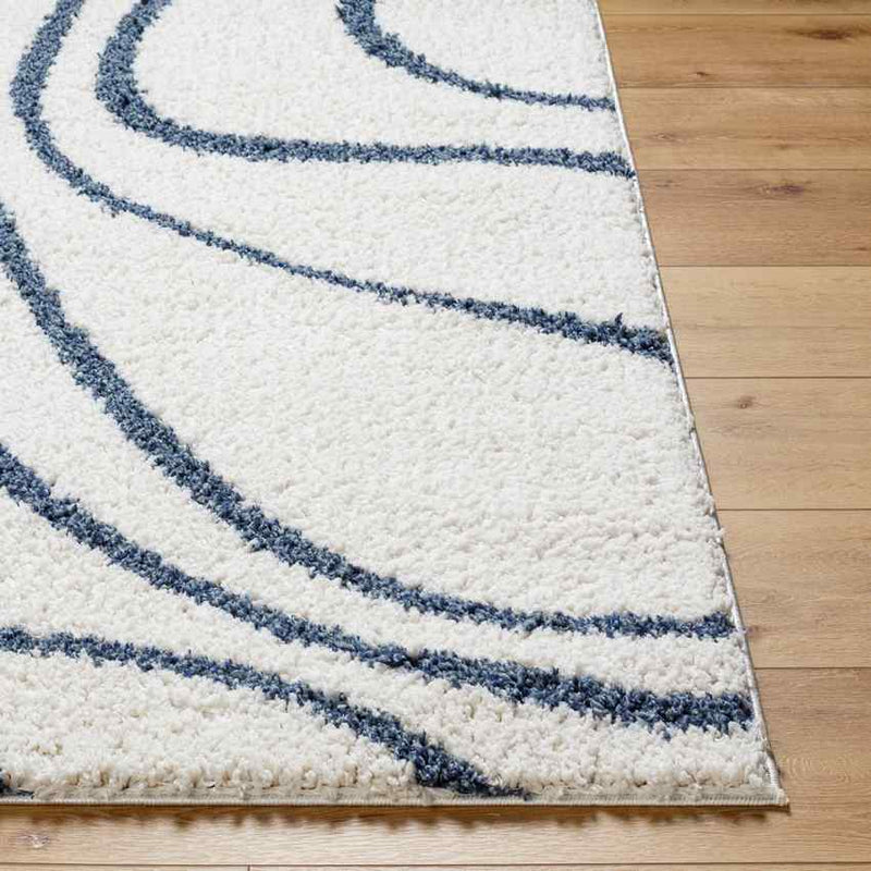 Quintel Modern Dark Blue/Ivory Area Rug