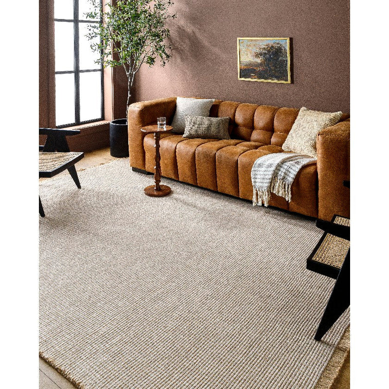 Kimi Solid and Border Mocha Area Rug - Becki Owens x Livabliss