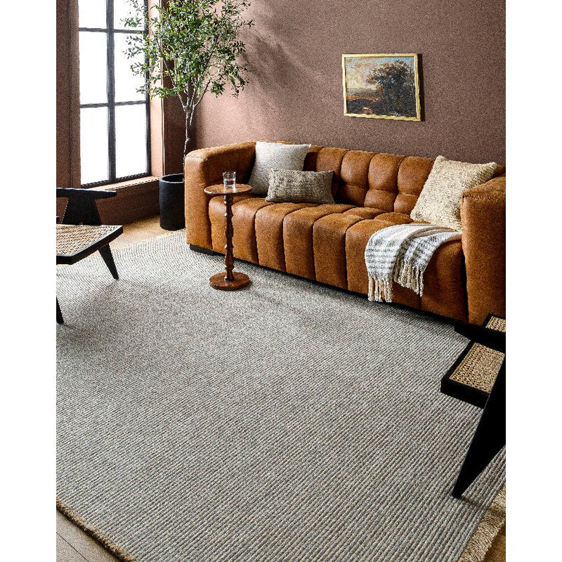 Kimi Solid and Border Gray Area Rug - Becki Owens x Livabliss